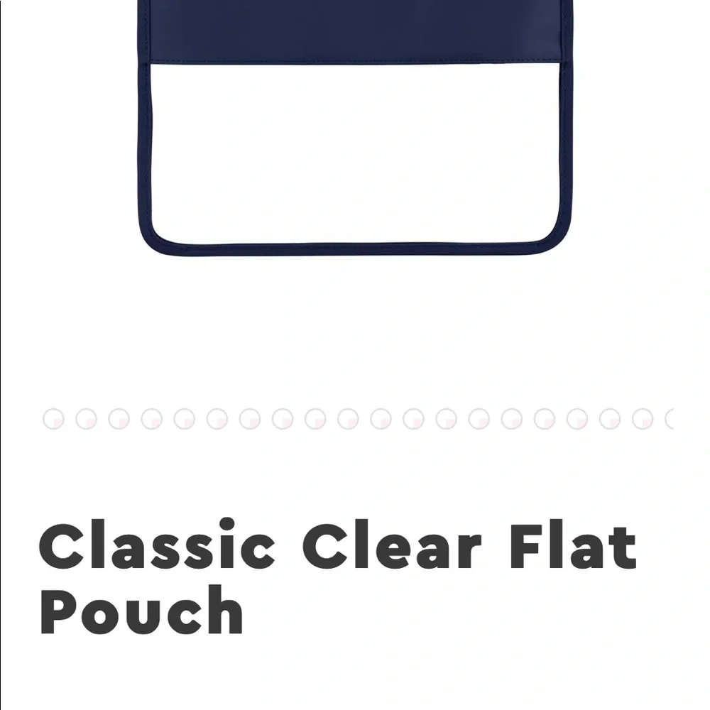 Stoney Clover Lane Classic Clear Flat Pouch Sapphire - Picture 3 of 5